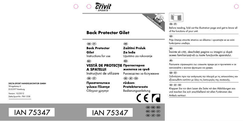 Page n°1 - Manuel utilisateur Crivit IAN 75347