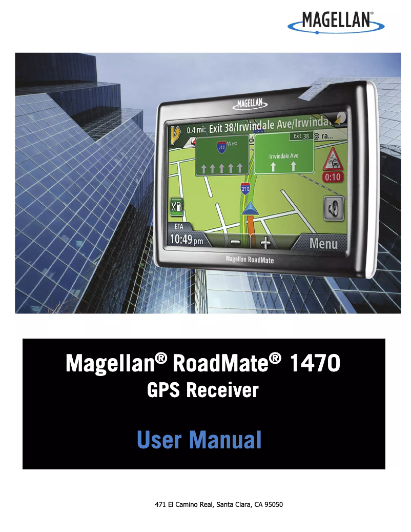 Page n°1 - Manuel utilisateur Magellan RoadMate 1475T
