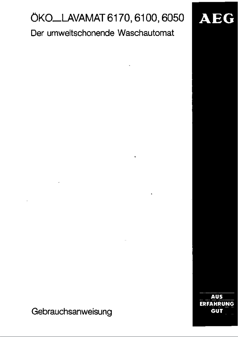 Image de la première page du manuel de l'appareil Lavamat 6050