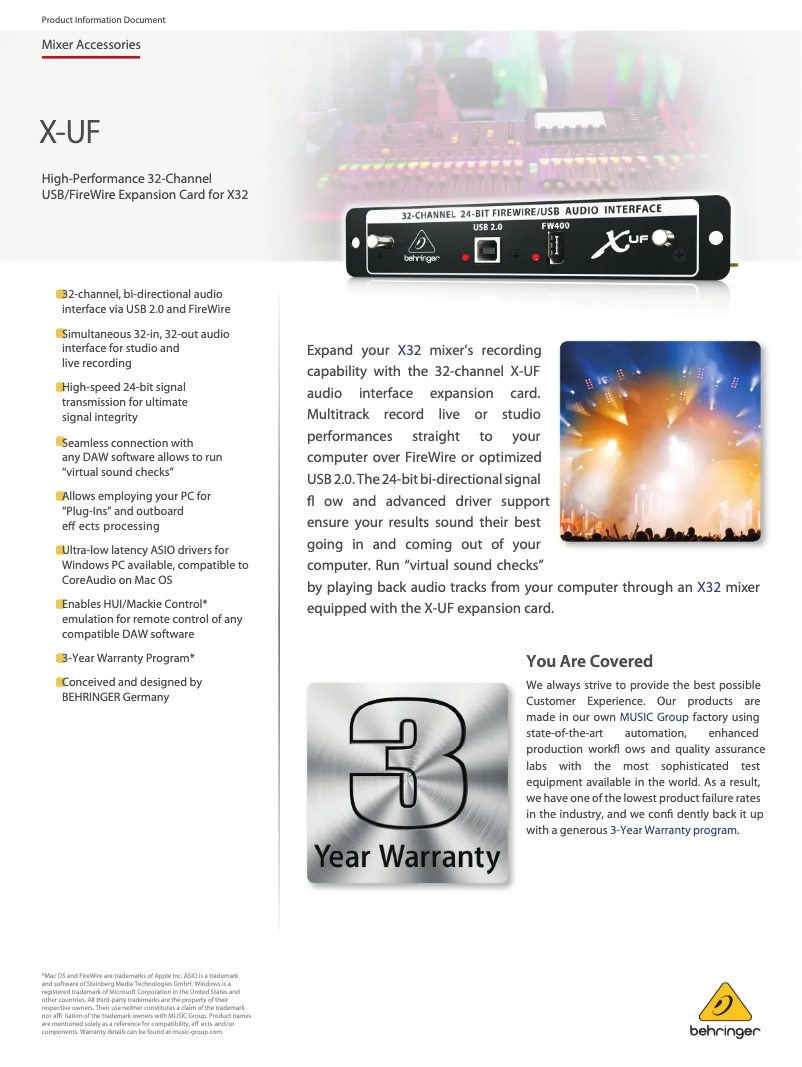 Image de la première page du manuel de l'appareil X-UF Interface