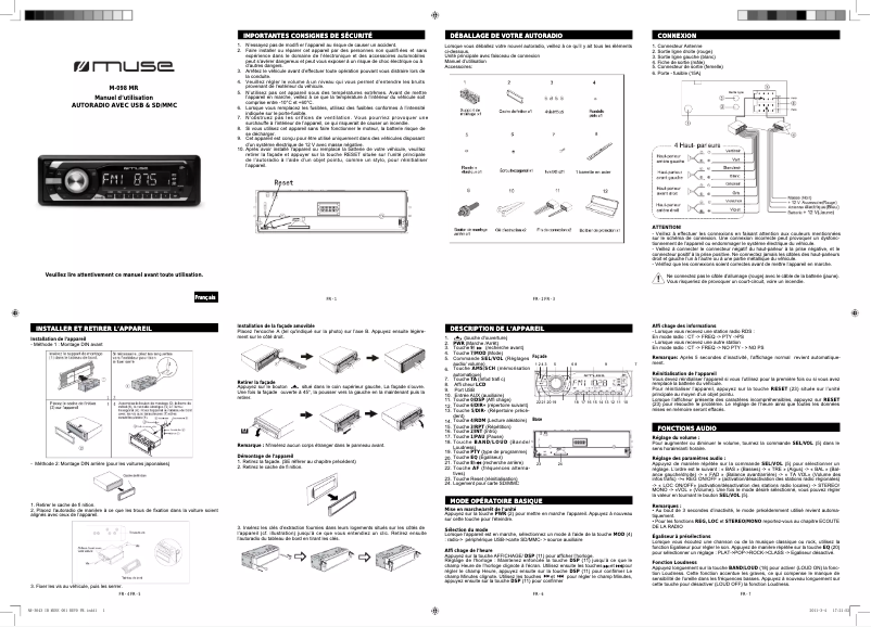 Image de la première page du manuel de l'appareil M-098 MR