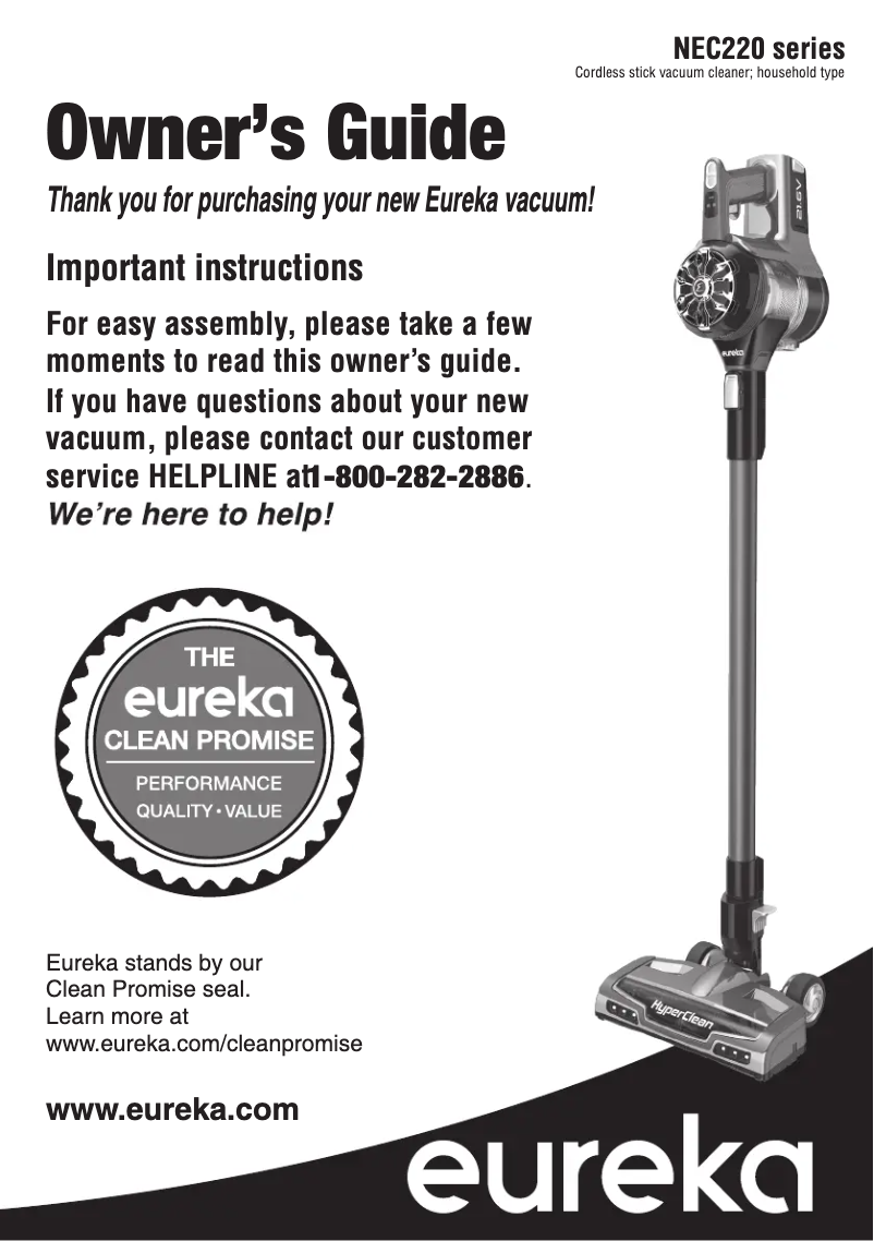 Image de la première page du manuel de l'appareil HyperClean NEC222