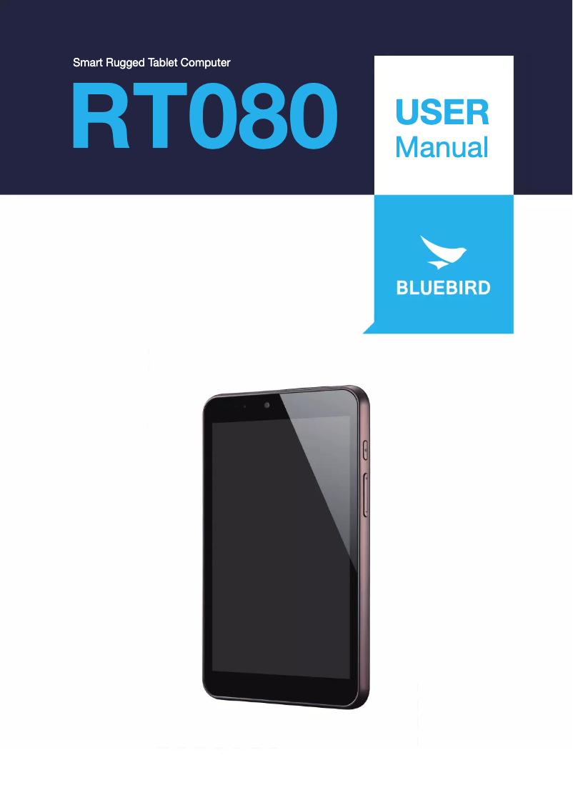 Page n°1 - Manuel utilisateur Bluebird RT080