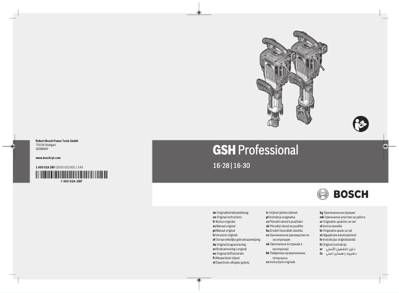 Image de la première page du manuel de l'appareil GSH 16-30