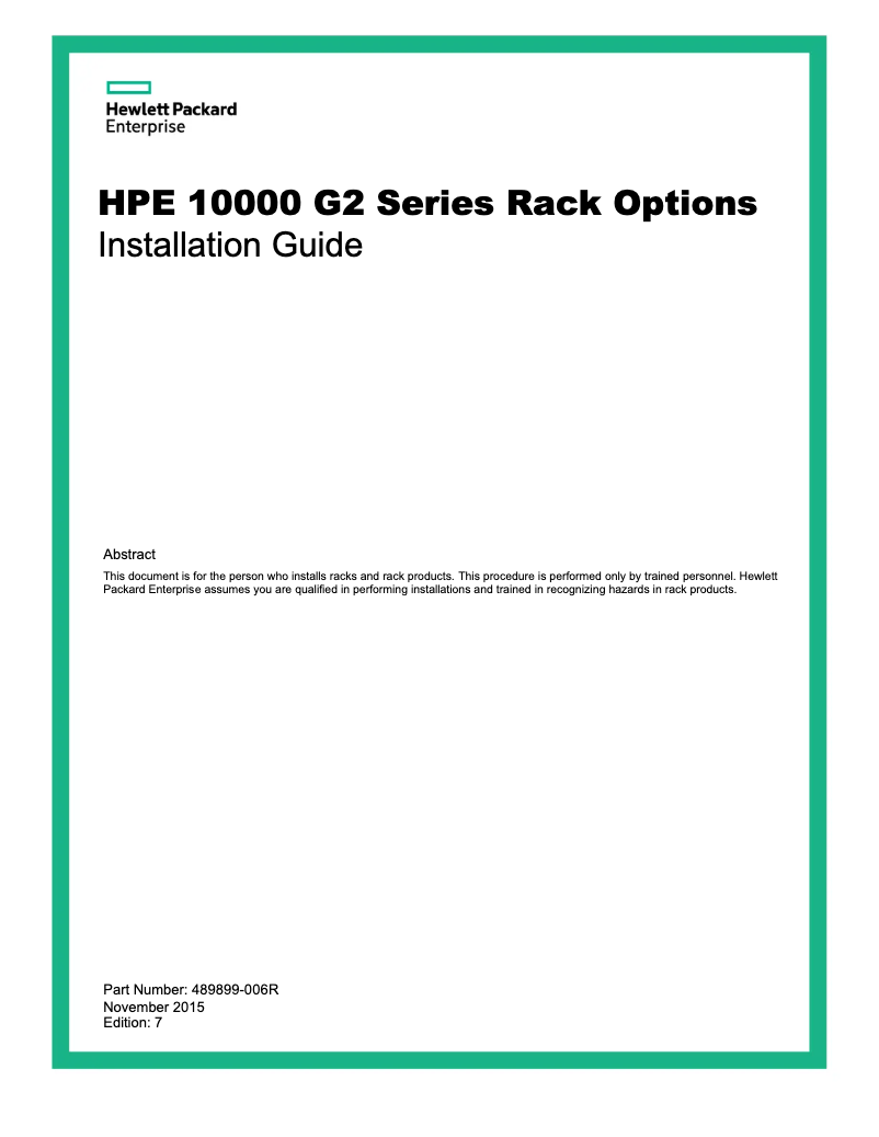 Página 1 del manual Manual de usuario HP 10000 G2
