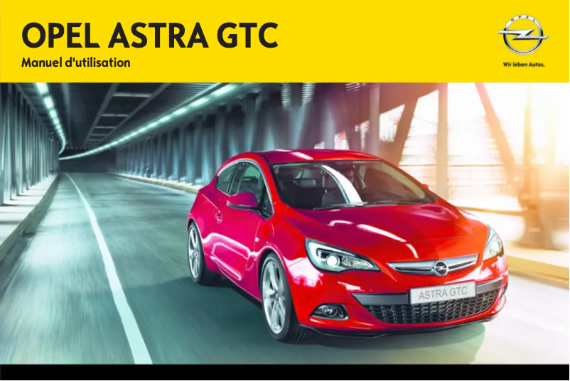 Image de la première page du manuel de l'appareil Astra GTC (2012)