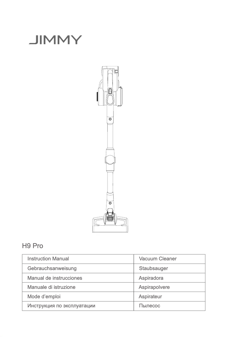 Page n°1 - Manuel utilisateur JIMMY H9 Pro