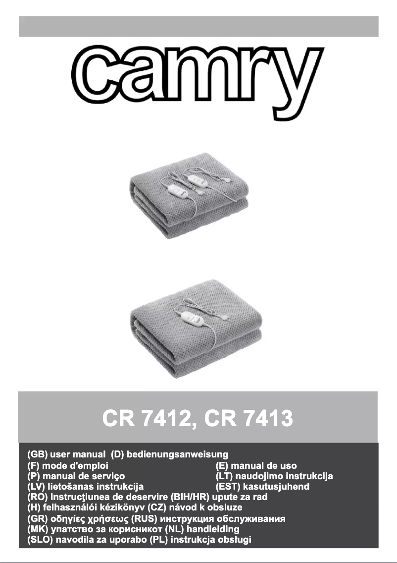 Page 1 de la notice Manuel utilisateur Camry CR 7413