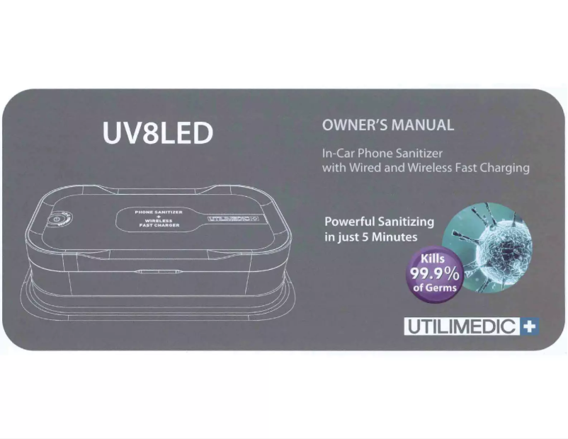 Page 1 de la notice Manuel utilisateur Utilimedic UV8LED