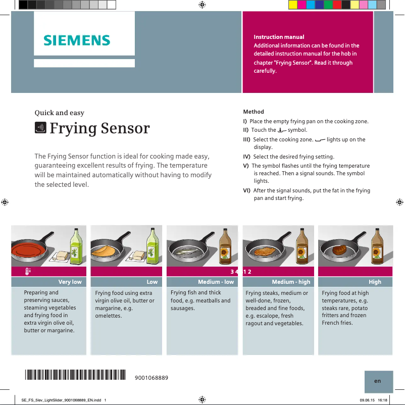 Página 1 del manual Ficha técnica Siemens EH675LDC2E