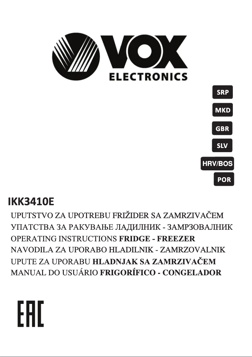 Image de la première page du manuel de l'appareil IKK3410E