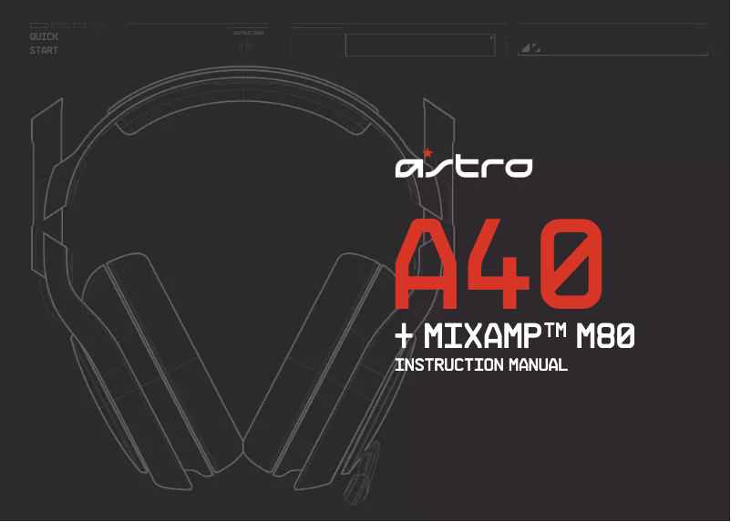 Imagen de la primera página del manual del dispositivo A40 Xbox One Edition