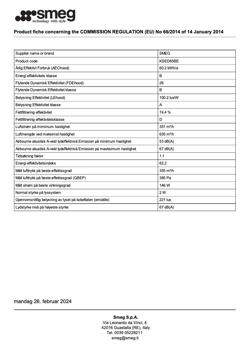 Image de la première page du manuel de l'appareil KSED65BE