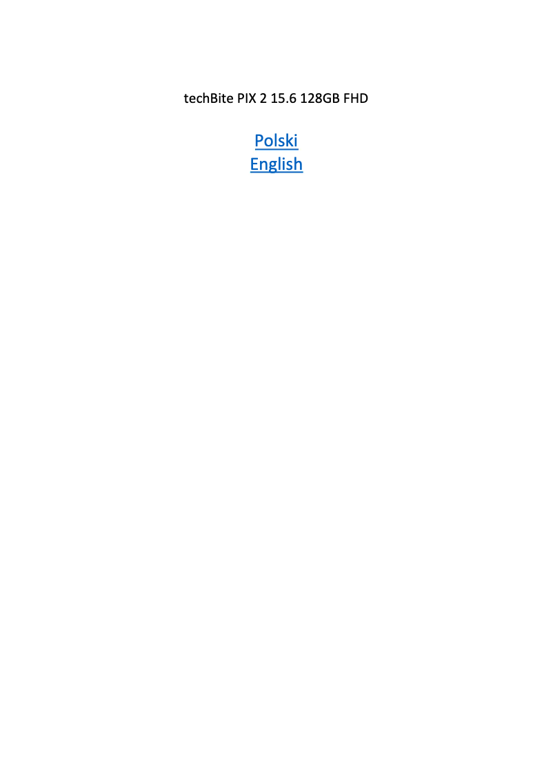 Page n°1 - Manuel utilisateur TechBite PIX 2