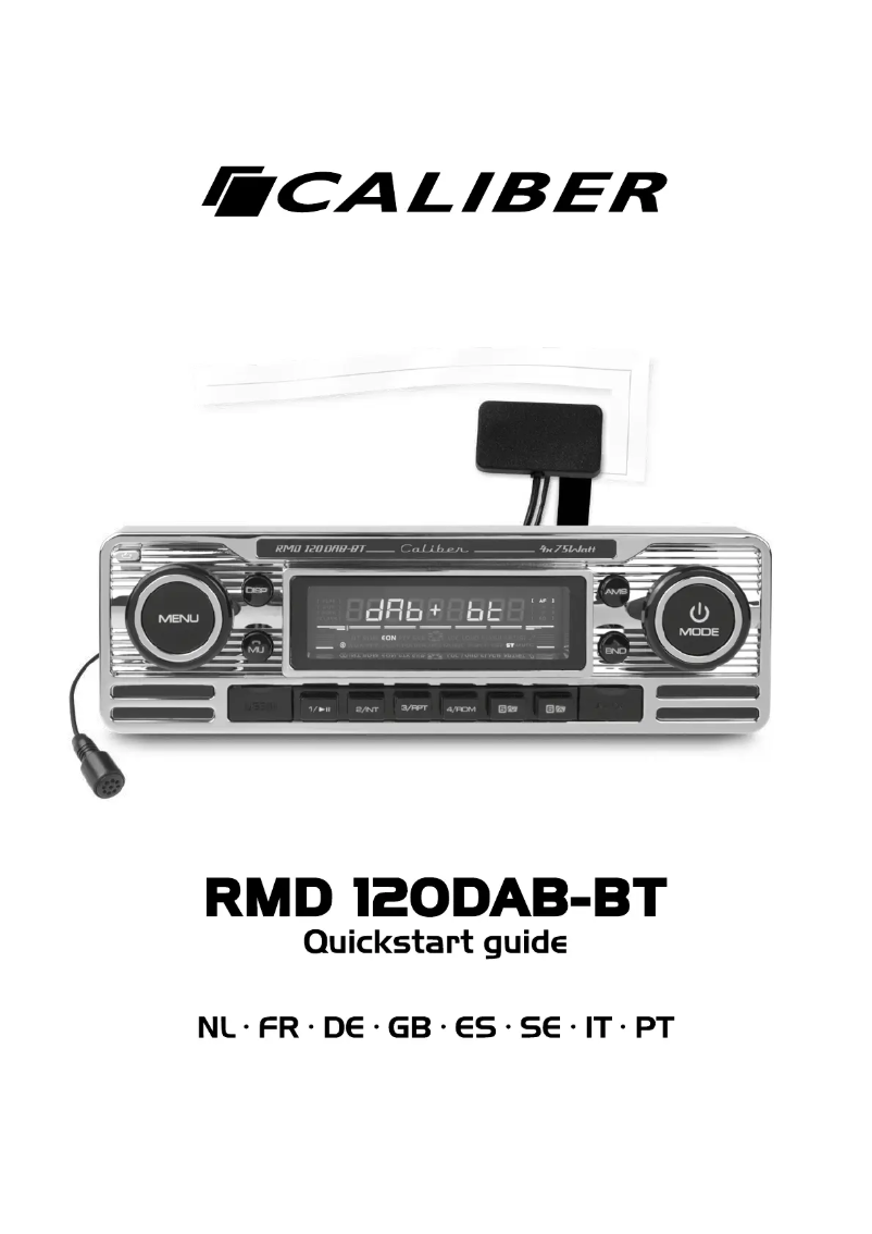 Página 1 del manual Manual de usuario Caliber RMD120DAB-BT