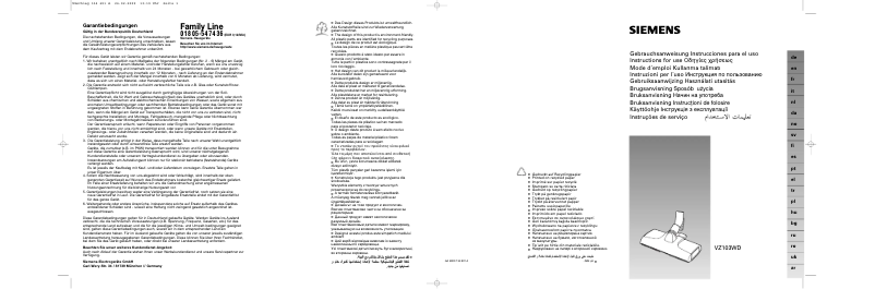 Page 1 de la notice Manuel utilisateur Siemens VS06G1266