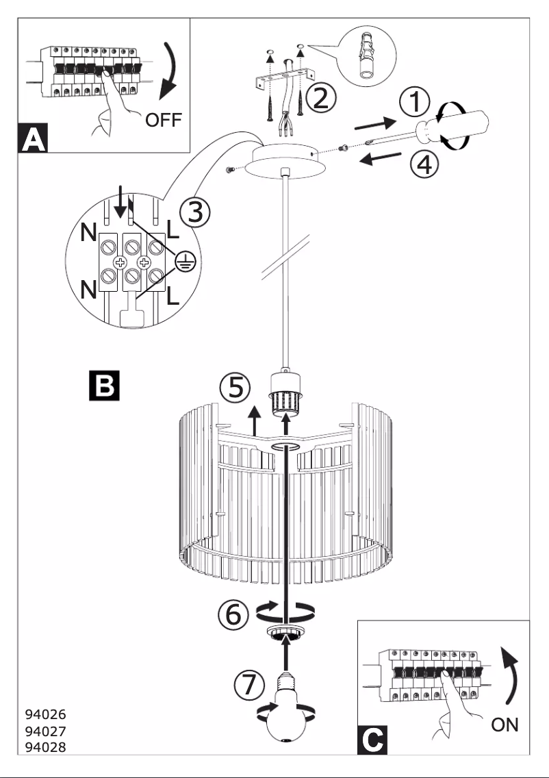 Page n°1 - Manuel utilisateur Eglo Narola