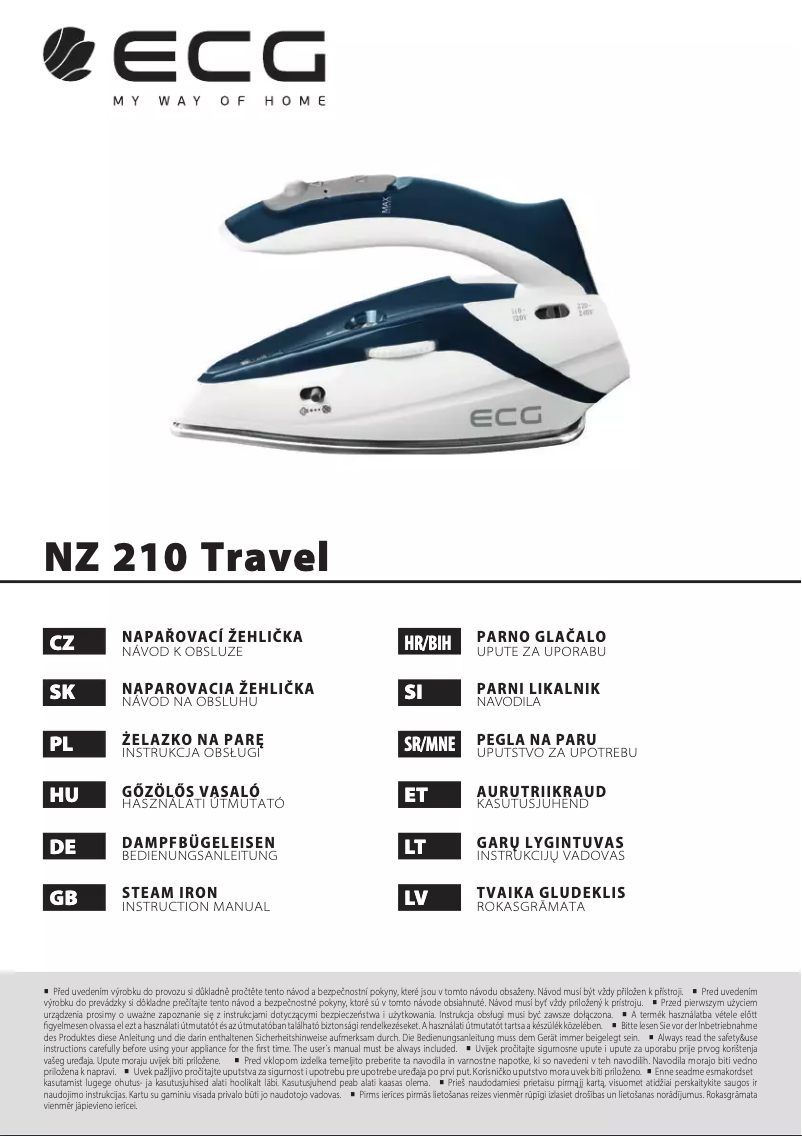 Página 1 del manual Manual de usuario ECG NZ 210 Travel