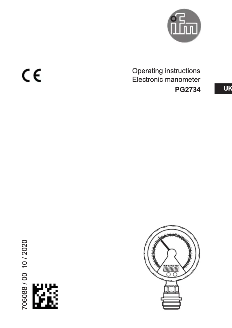 Page 1 de la notice Manuel utilisateur IFM PG2734