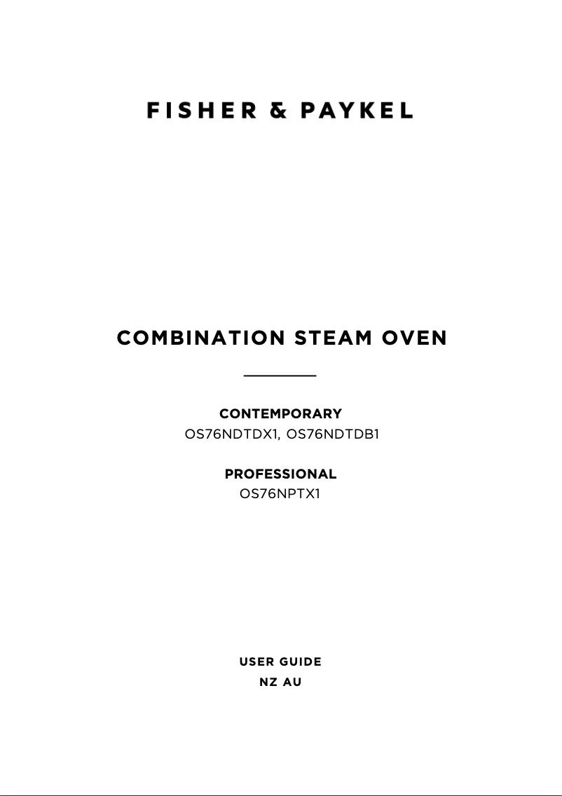 Image de la première page du manuel de l'appareil OS76NDTDX1