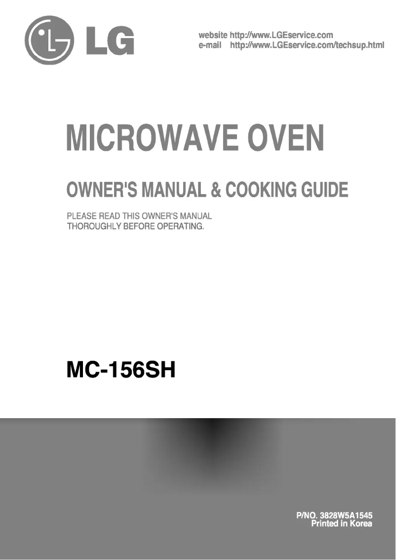 Page 1 de la notice Manuel utilisateur LG MC-156SH