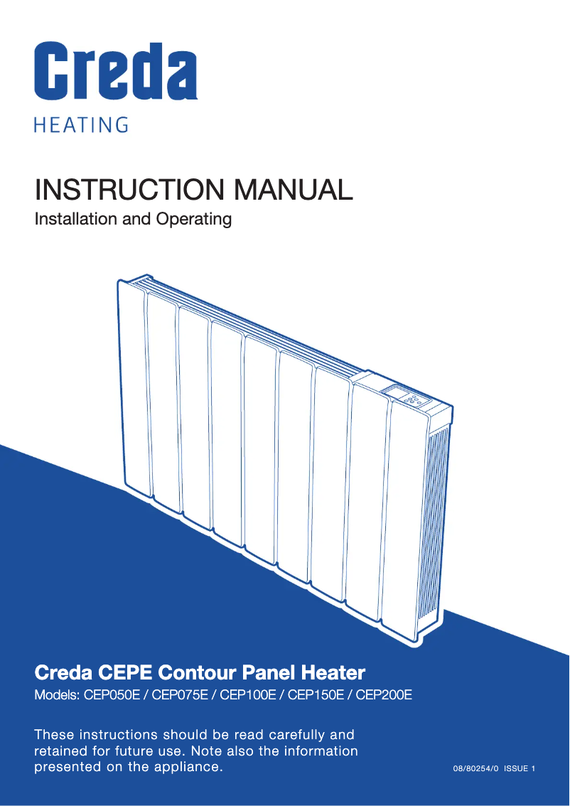 Page 1 of the manual User Manual Creda CEP100E