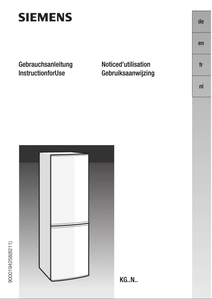 Page n°1 - Manuel utilisateur Siemens KG46NA03
