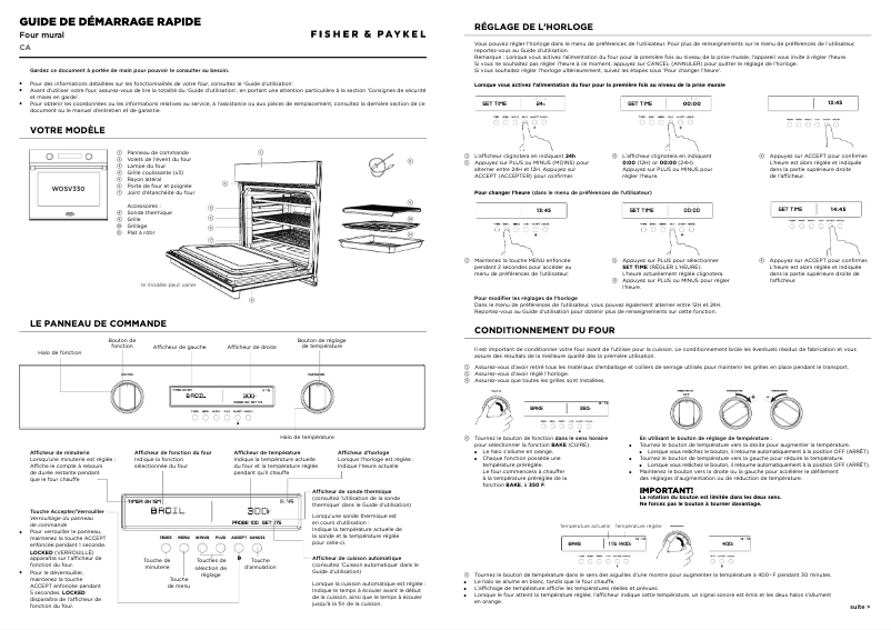 Image de la première page du manuel de l'appareil WOSV330