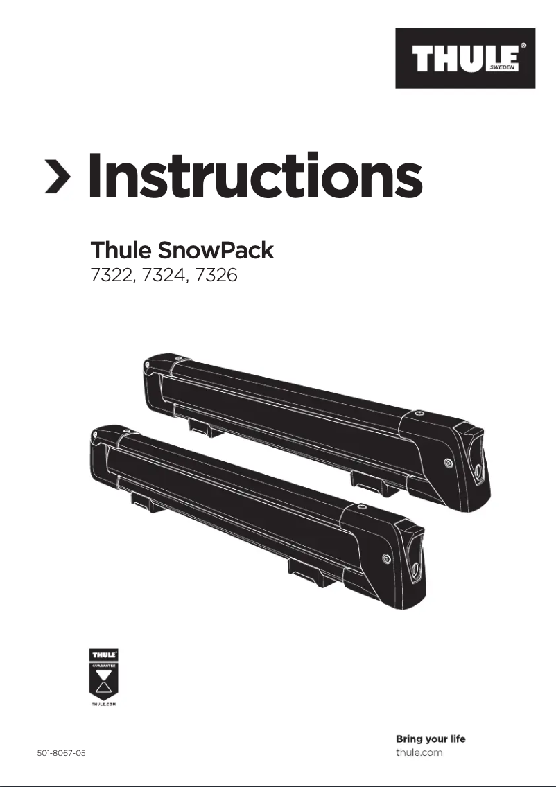 Page n°1 - Manuel utilisateur Thule SnowPack 7322