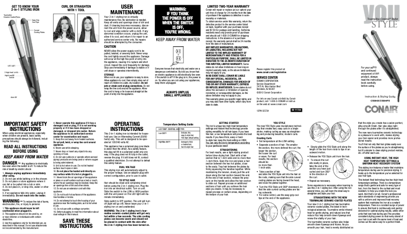Imagen de la primera página del manual del dispositivo CS584NN