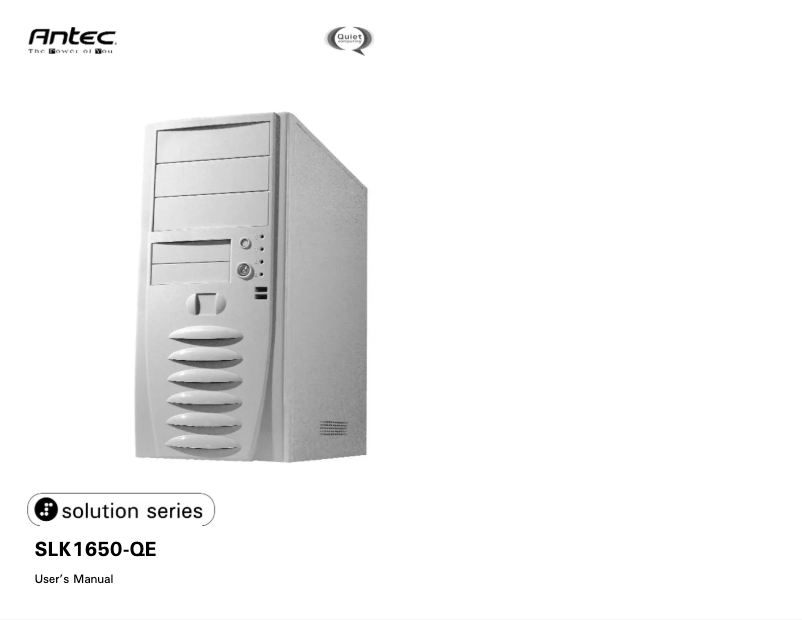 Image de la première page du manuel de l'appareil Solution SLK1650