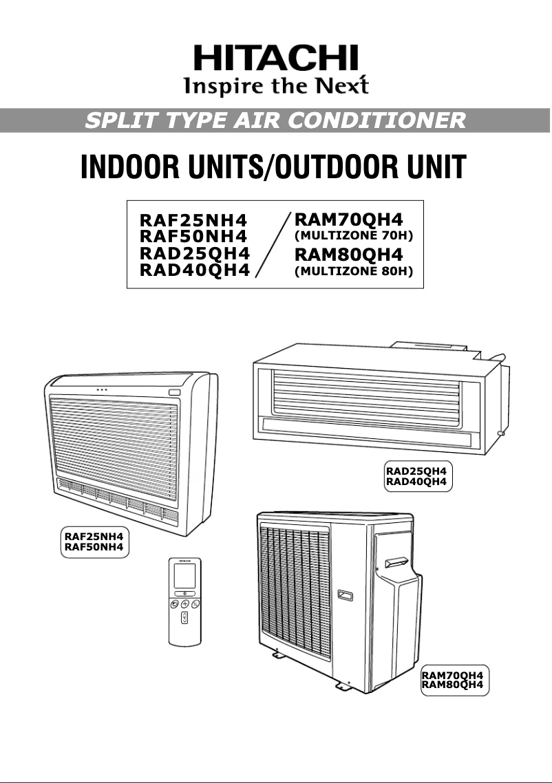 Page 1 de la notice Manuel utilisateur Hitachi RAD40QH4