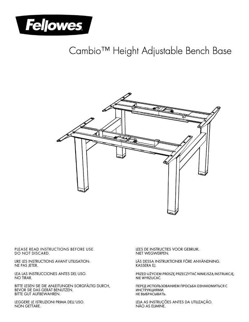 Page n°1 - Manuel utilisateur Fellowes Cambio