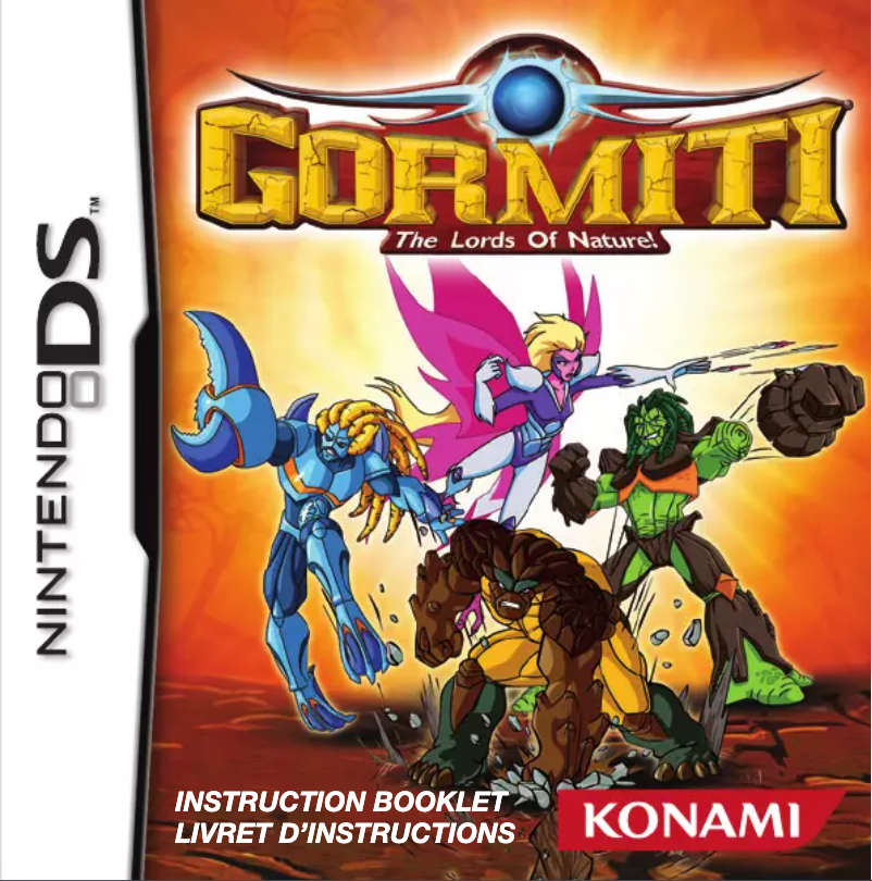 Página 1 del manual Manual de usuario Konami Gormiti: The Lords of Nature (Nintendo DS)