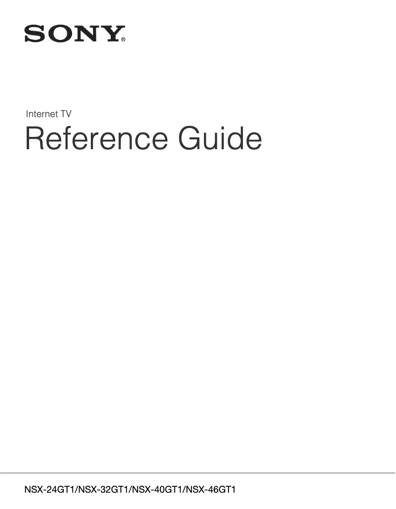 Page 1 de la notice Manuel utilisateur Sony NSX-46GT1