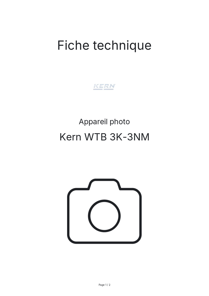 Image de la première page du manuel de l'appareil WTB 3K-3NM