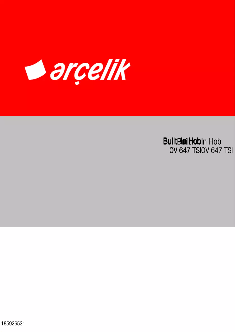 Page n°1 - Manuel utilisateur Arçelik OV 647 TSI