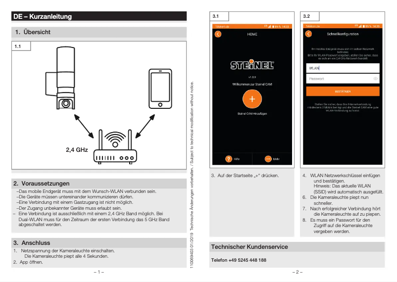 Page n°1 - Manuel utilisateur Steinel L 600 CAM