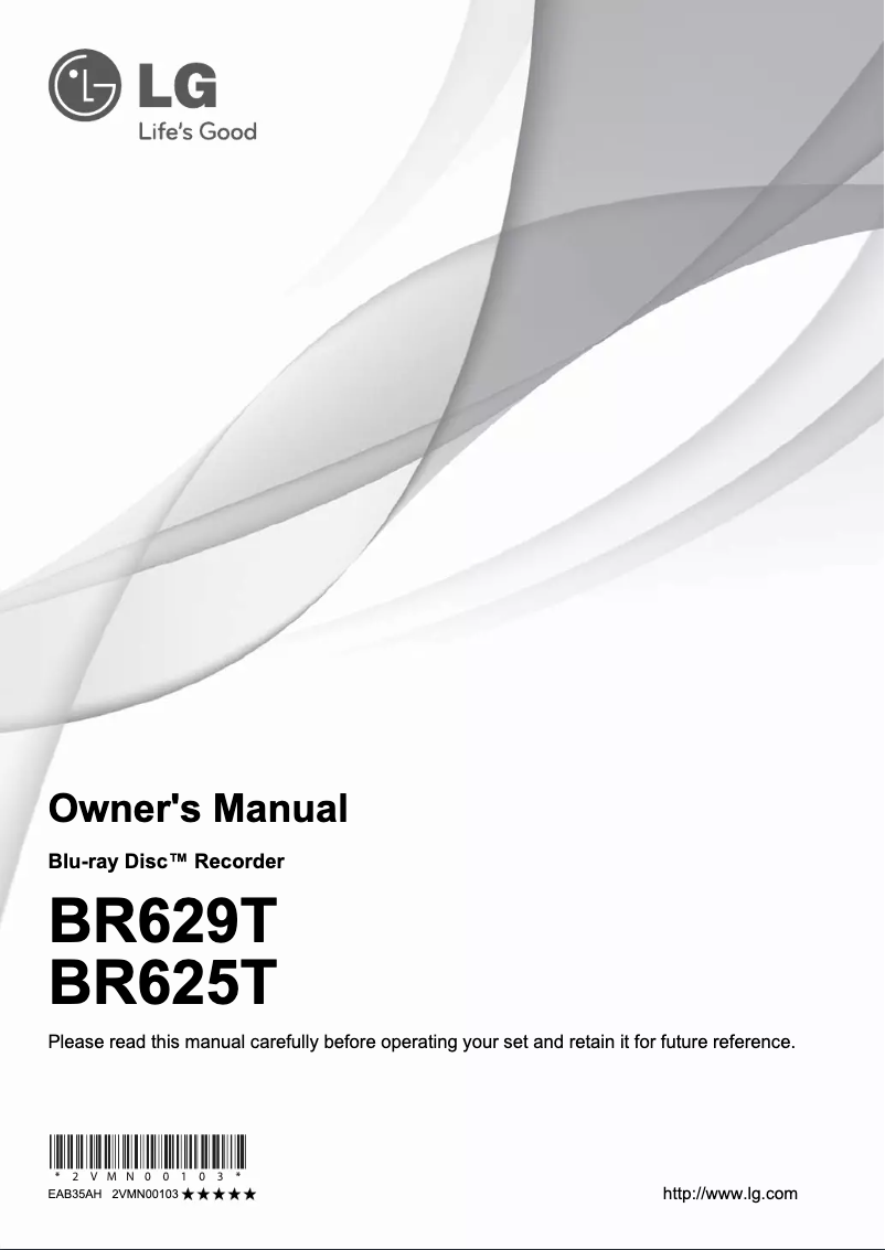 Página 1 del manual Manual de usuario LG BR625T