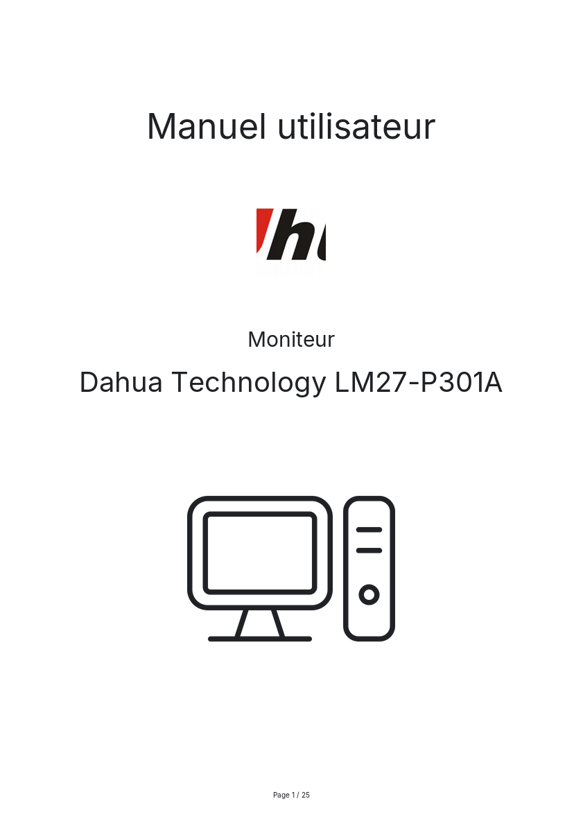 Image de la première page du manuel de l'appareil LM27-P301A