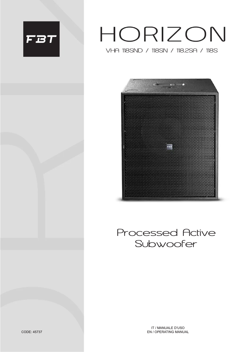 Image de la première page du manuel de l'appareil Horizon VHA 118 SA