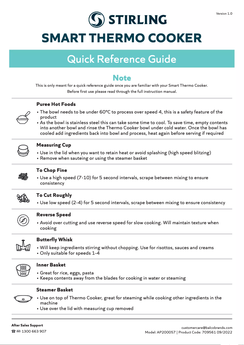 Page 1 de la notice Guide de démarrage rapide Stirling AP200057