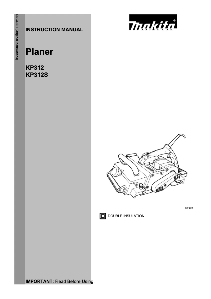 Page 1 de la notice Manuel utilisateur Makita KP312