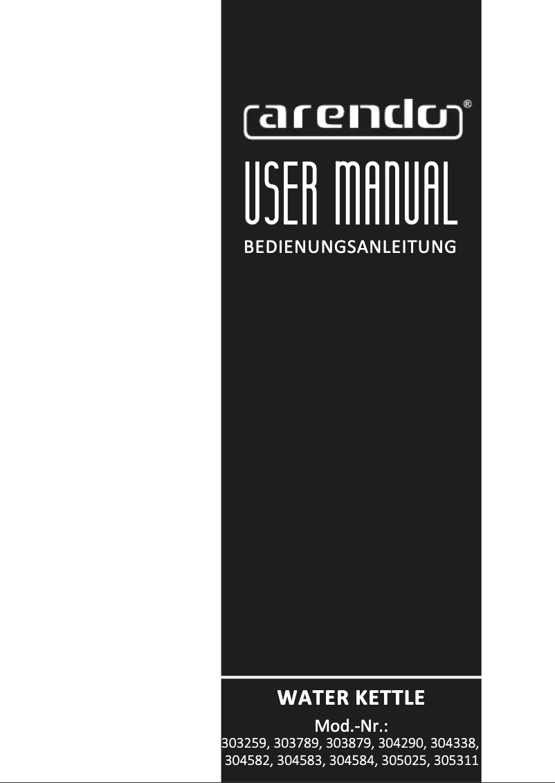 Image de la première page du manuel de l'appareil Elegant 303789