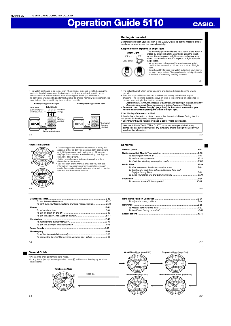 Page n°1 - Manuel utilisateur Casio Radio Controled WVA-M650TD-1AER
