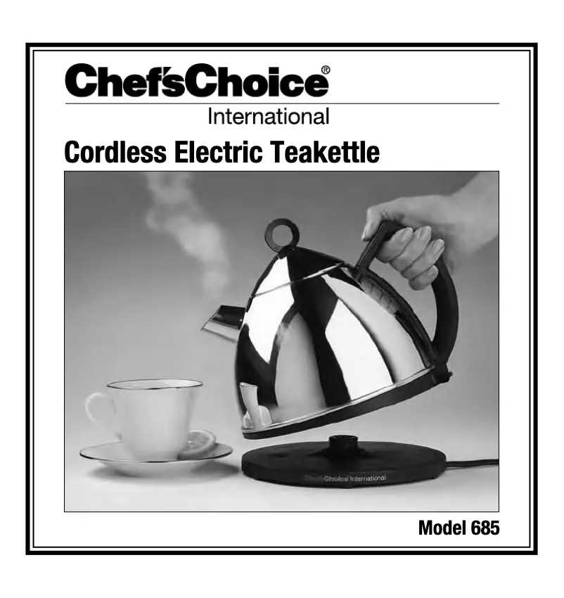 Page 1 de la notice Manuel utilisateur Chef's Choice International 685