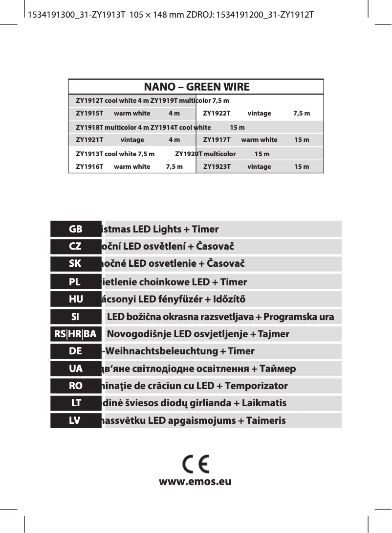 Página 1 del manual Manual de usuario Emos ZY1913T