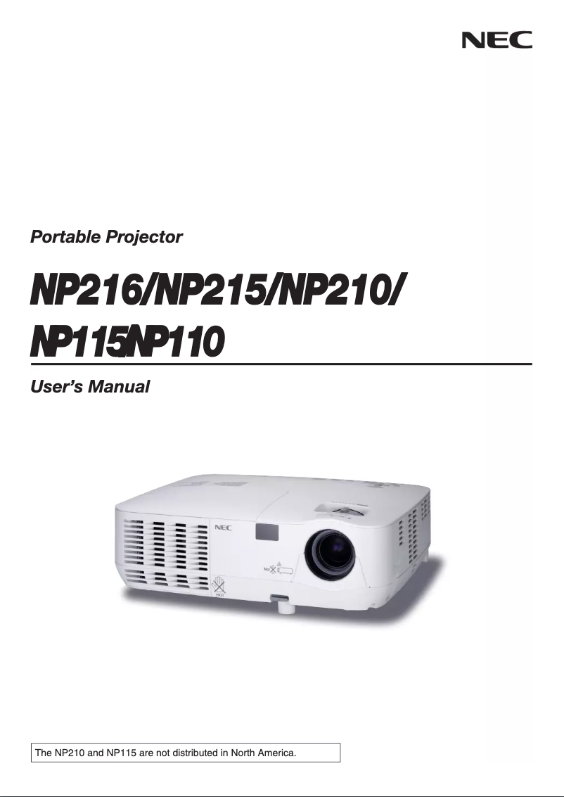 Page 1 de la notice Manuel utilisateur NEC NP216