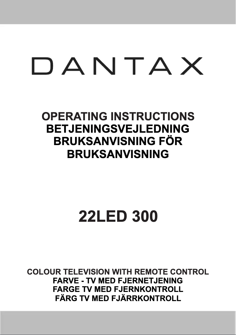 Image de la première page du manuel de l'appareil 22LED300