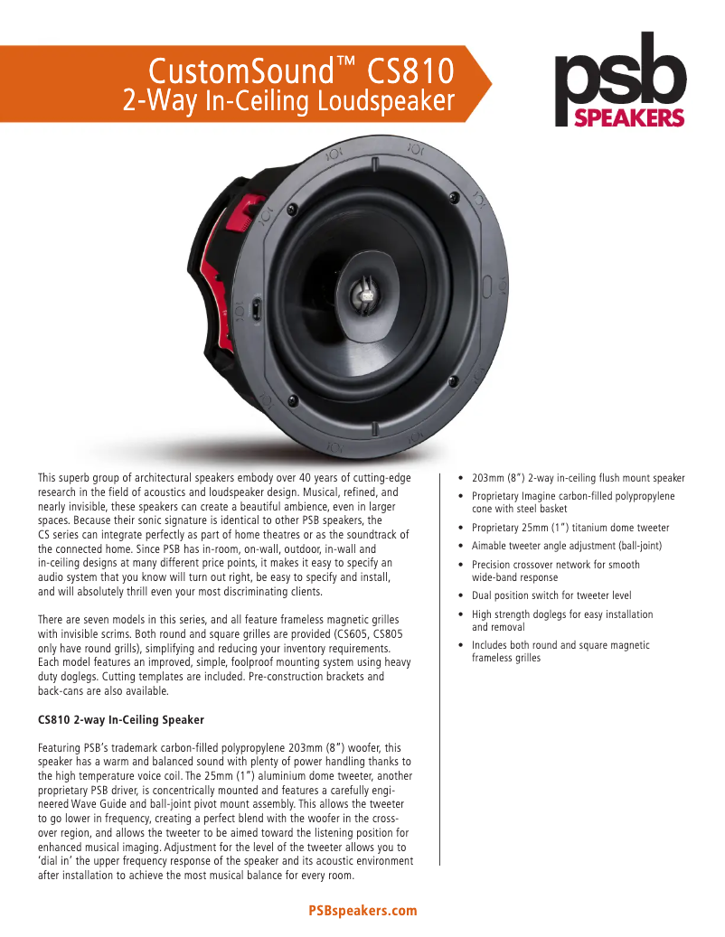 Imagen de la primera página del manual del dispositivo CS810